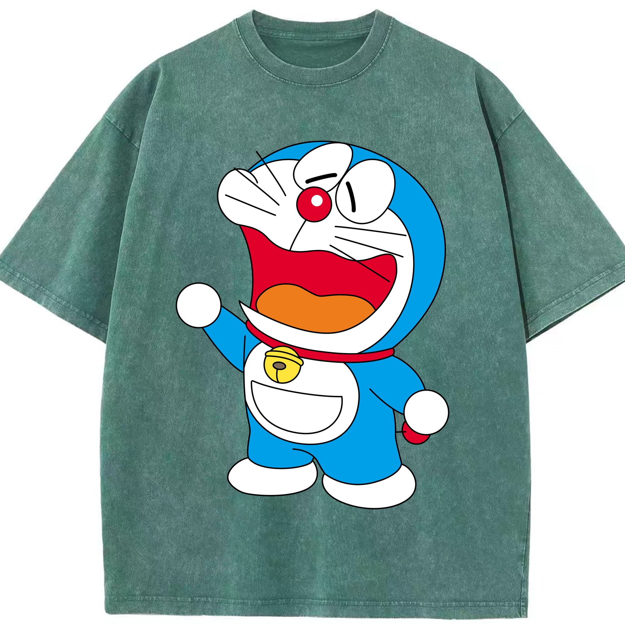 （画像用） ドラえもん Doraemon 綿100% ヴィンテージ風 半袖Tシャツ（フロントプリント）